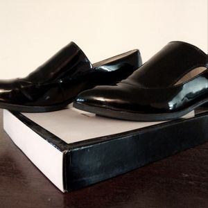 NINE WEST (Size 8M) Black Patent Faux Leather